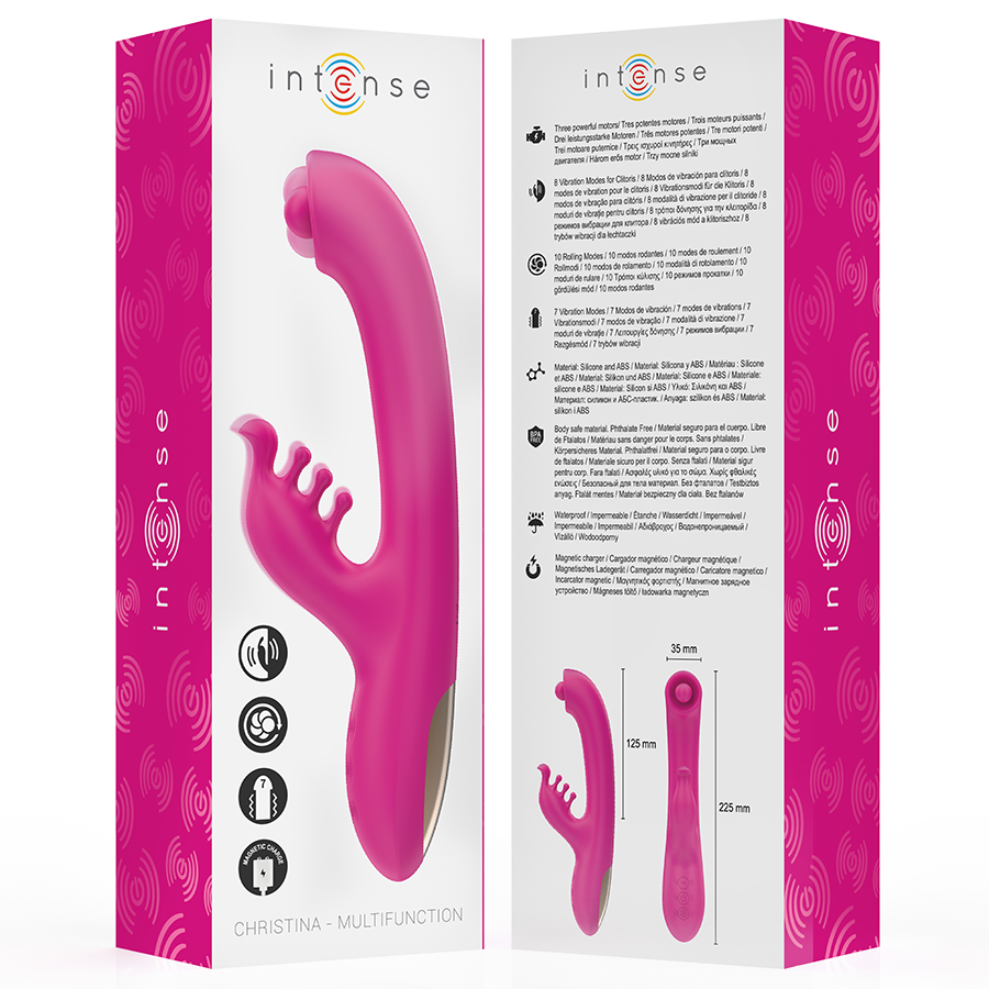 INTENSE - CHRISTINA MULTIFUNCTION RABBIT VIBRATOR 22.5 CM PINK - Image 8