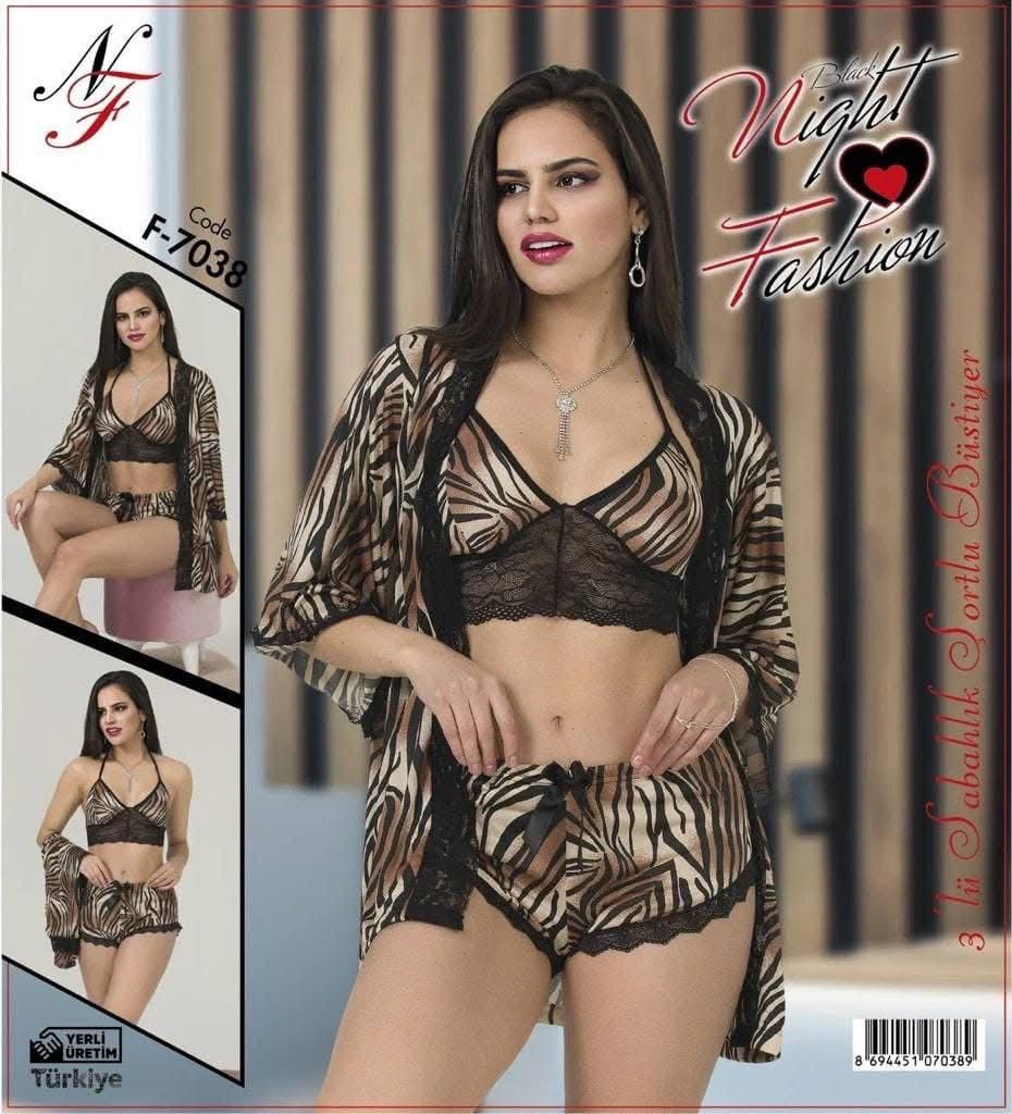 PIJAMA 3 PIESE LEOPARD