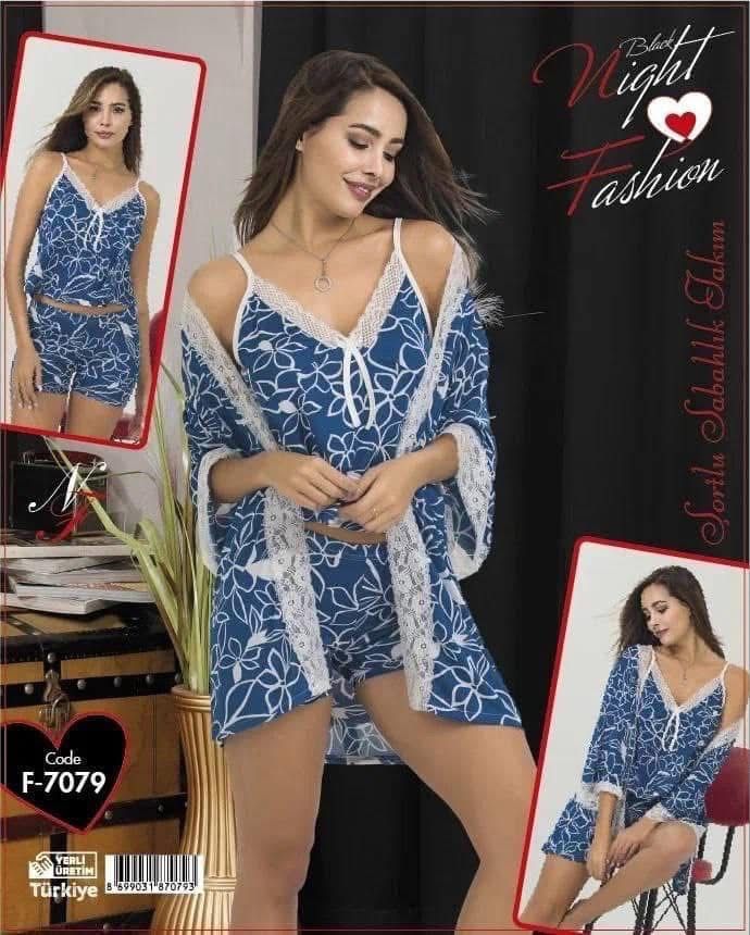 PIJAMA BLUE FLOWER