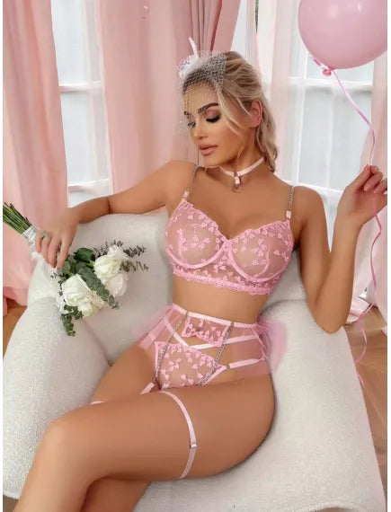 LENJERIE ROZ DIN DANTELA