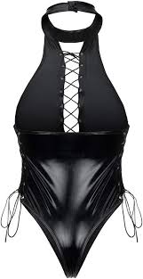 BODY SEXY DIN PIELE ECO NEGRU