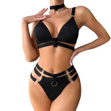 SET LENJERIE SEXY NEAGRA DIN 3 PIESE