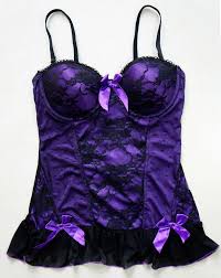 CORSET SEXY VIOLET NEGRU