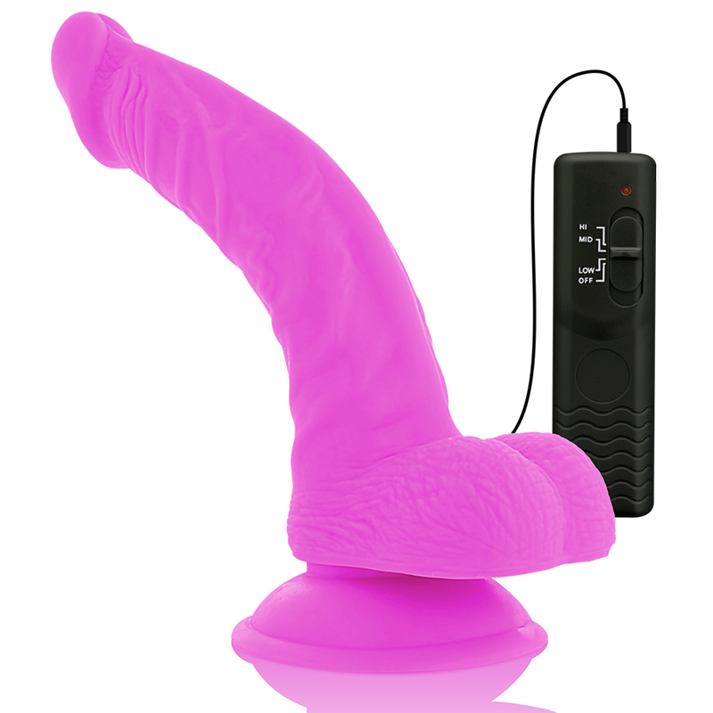 DIVERSIA - FLEXIBLE VIBRATING DILDO PURPLE 21.5 CM -O- 4.5 CM - Image 7