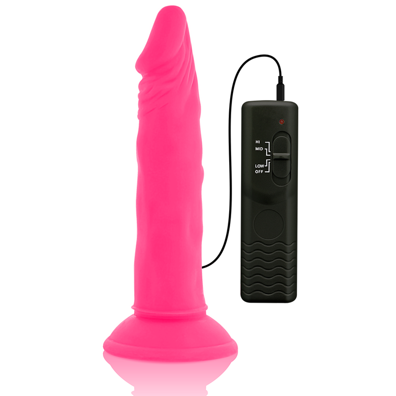 DIVERSIA - FLEXIBLE VIBRATING DILDO PINK 23 CM -O- 4.3 CM - Image 6