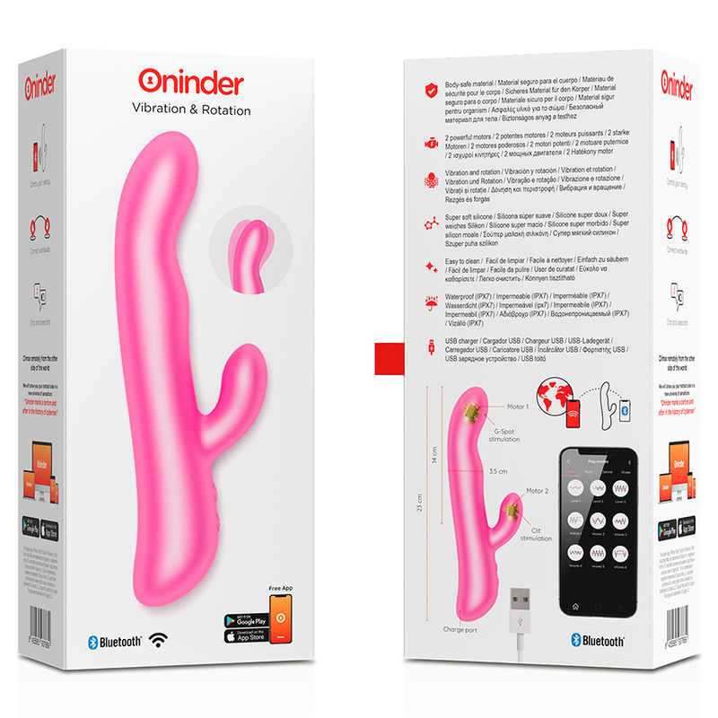ONINDER - OSLO VIBRATION & ROTATION PINK - FREE APP - Image 7