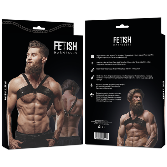 FETISH SUBMISSIVE ATTITUDE - MENS BRIGADE ECO-LEATHER CHEST HARNESS - Image 2