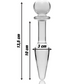 NEBULA SERIES BY IBIZA - MODEL 7 ANAL PLUG BOROSILICATE GLASS CLEAR 13.5 CM -O- 3 CM - Image 3