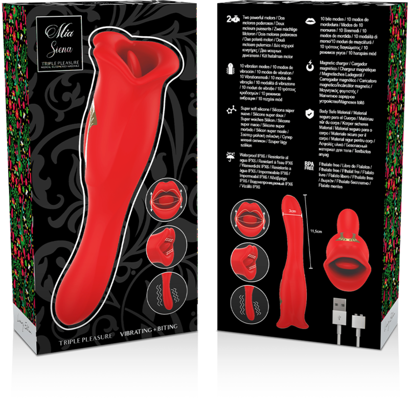 MIA - SIENA TRIPLE PLEASURE VIBRATING + BITING - Image 8