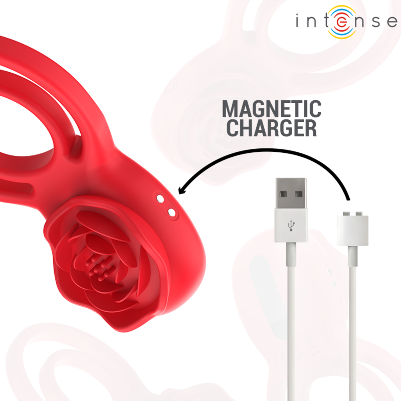 INTENSE - GAIL STIMULATOR ROSE 10 VIBRATIONS RED REMOTE CONTROL - Image 6