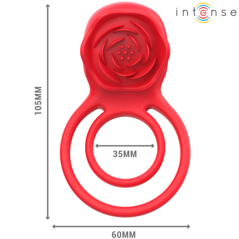 INTENSE - GAIL STIMULATOR ROSE 10 VIBRATIONS RED REMOTE CONTROL - Image 4