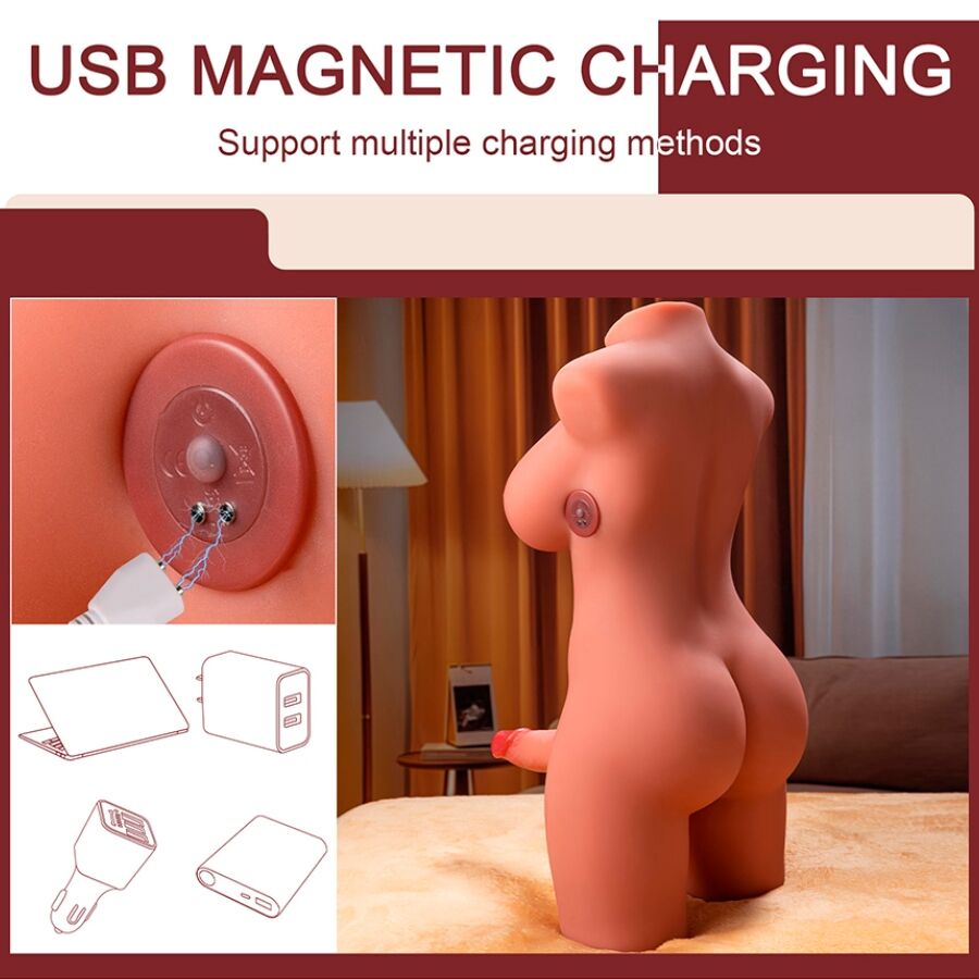 XISE - MIAH LADY BOY FEMALE TORSO WITH DILDO WITH VIBRATION AND THRUSTING 55 CM - Image 6