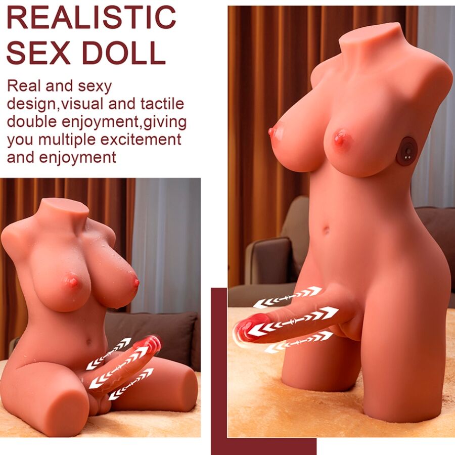 XISE - MIAH LADY BOY FEMALE TORSO WITH DILDO WITH VIBRATION AND THRUSTING 55 CM - Image 11