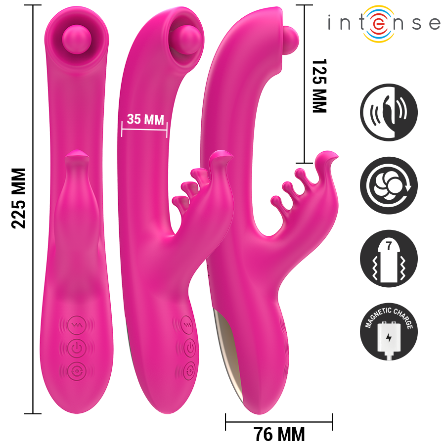 INTENSE - CHRISTINA MULTIFUNCTION RABBIT VIBRATOR 22.5 CM PINK - Image 3