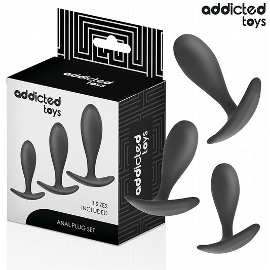 ADDICTED TOYS - SET OF 3 ANAL PLUG SILICONE MODEL 2