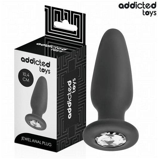 ADDICTED TOYS - ANAL PLUG WITH JEWEL SILICONE SIZE M 10.4 CM
