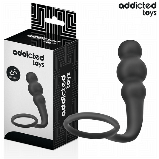 ADDICTED TOYS - ANAL PLUG WITH RING SILICONE MODEL 1