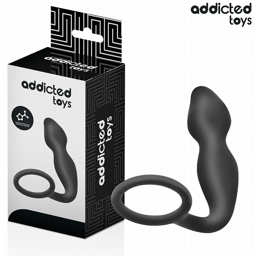 ADDICTED TOYS - ANAL PLUG WITH RING SILICONE MODEL 2
