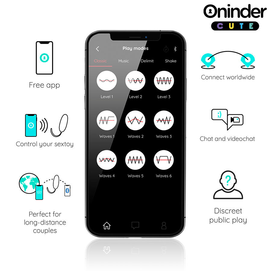 ONINDER CUTE - LOVE PLEASURE VIBRO-ROTATING SILICONE GEM EGG - FREE WORLDWIDE APP - Image 5