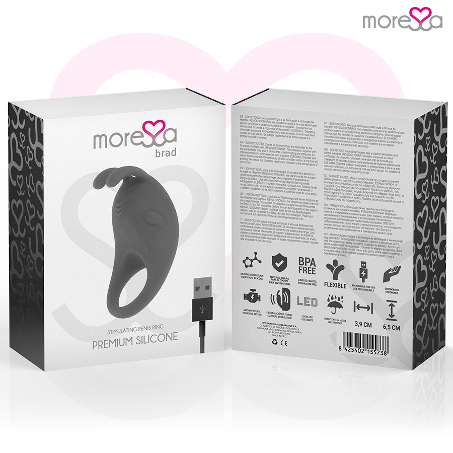MORESSA - BRAD PREMIUM SILICONE RECHARGEABLE BLACK - Image 7