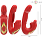 INTENSE - NATHY DOUBLE VIBRATOR WITH MULTIFUNCTION STIMULATING MOUTH RED - Image 3