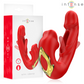 INTENSE - NATHY DOUBLE VIBRATOR WITH MULTIFUNCTION STIMULATING MOUTH RED