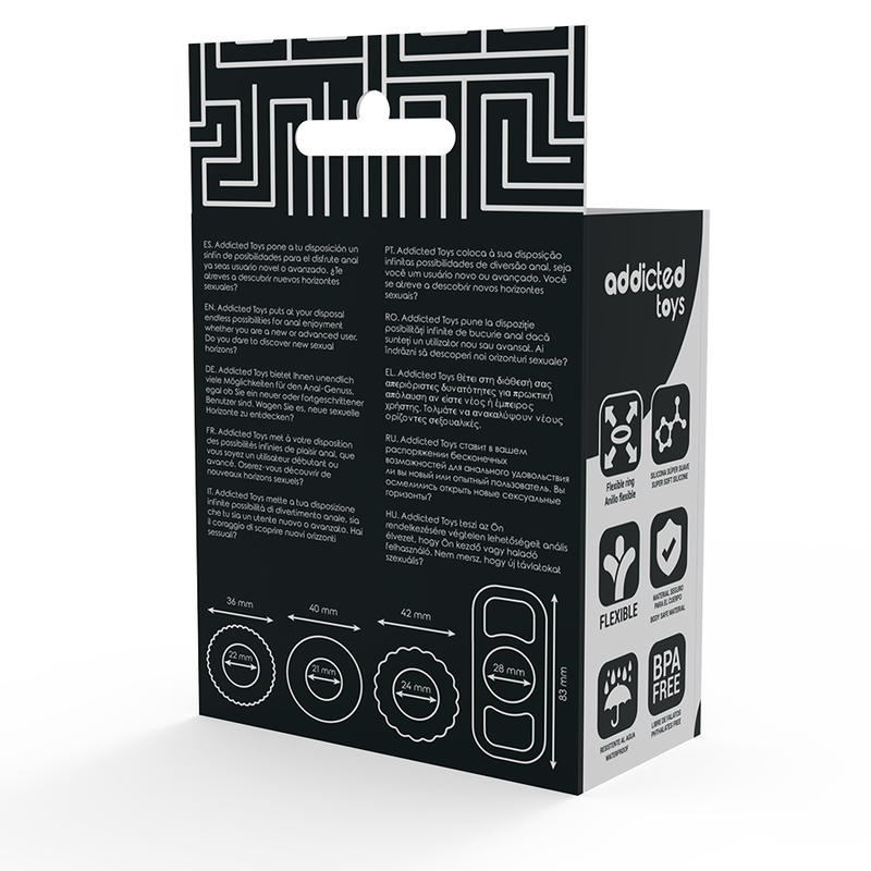 ADDICTED TOYS - COCK RING SET 4 PIECES - Image 8