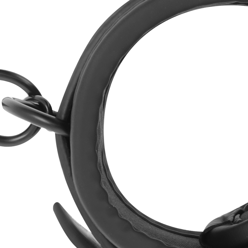 FETISH SUBMISSIVE - VEGAN LEATHER HANDCUFFS WITH NOPRENE LINING - Image 4