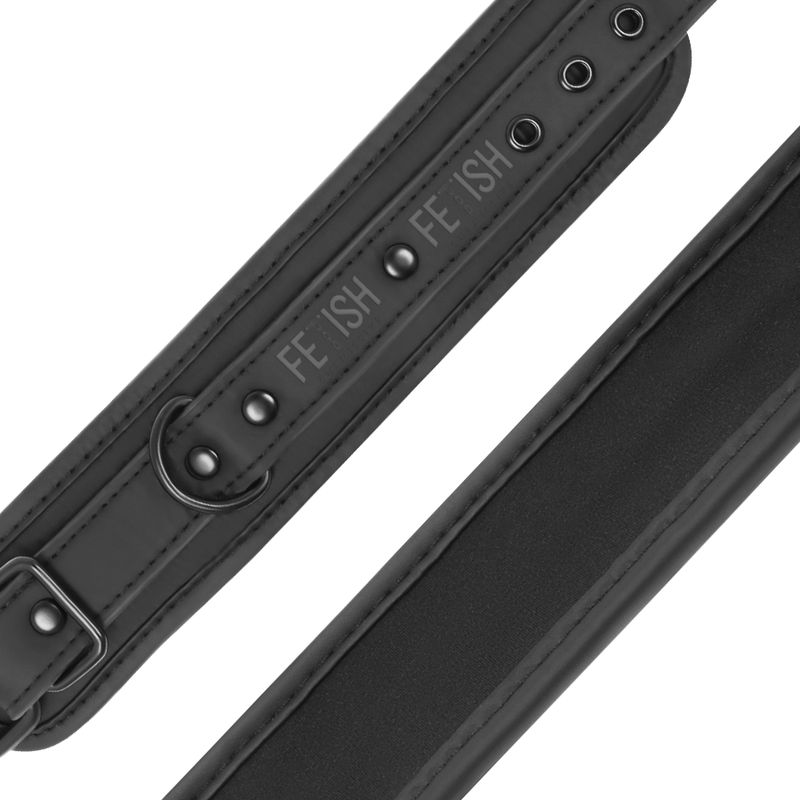 FETISH SUBMISSIVE - VEGAN LEATHER HANDCUFFS WITH NOPRENE LINING - Image 6