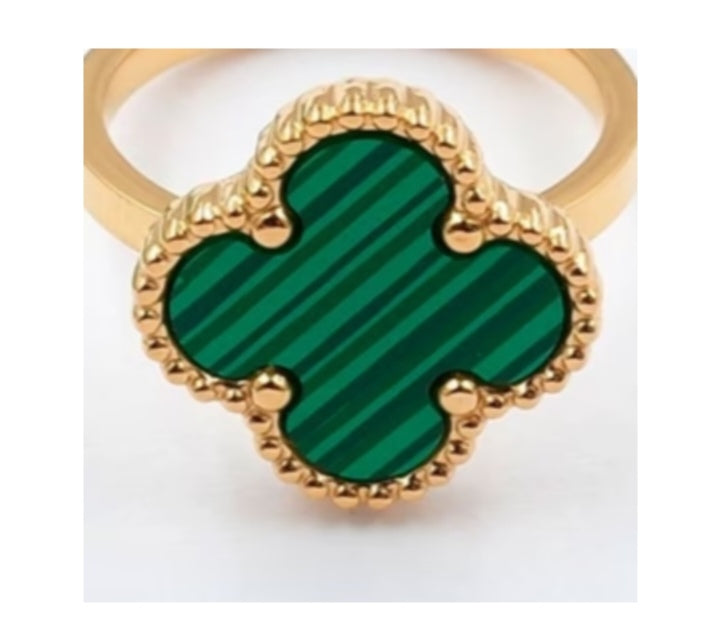 Inel Vanity Green Leaf