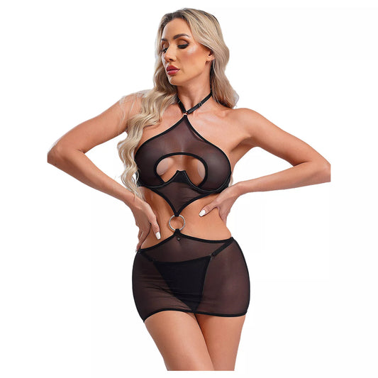 SEXY MINI ROCHIE NEAGRA