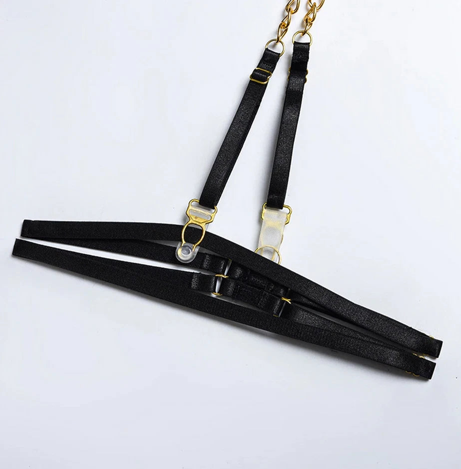 SET LENJERIE INTIMA CU HAM DIN PLASA NEAGRA