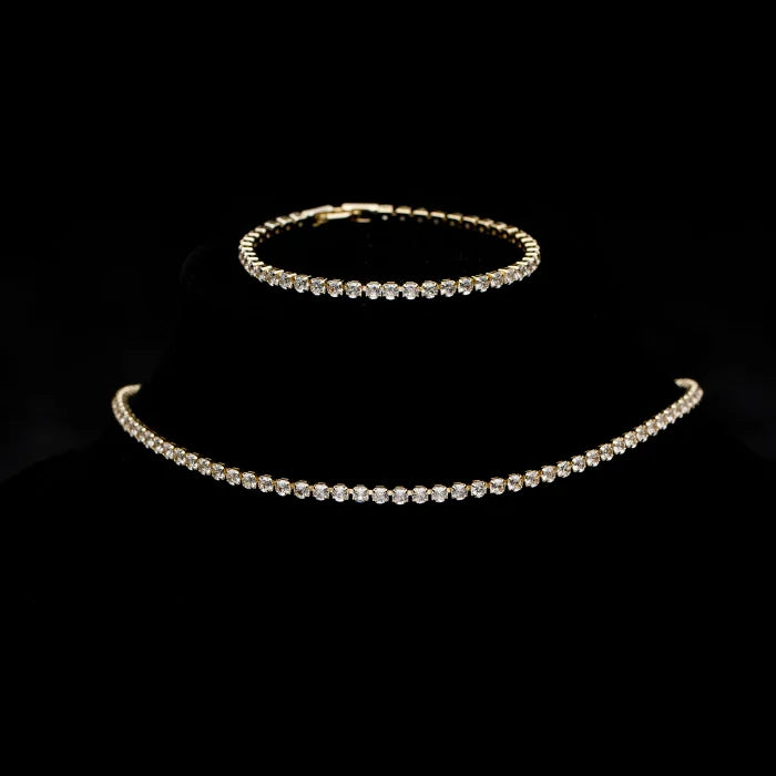 SET BIJUTERII GOLD TENNIS