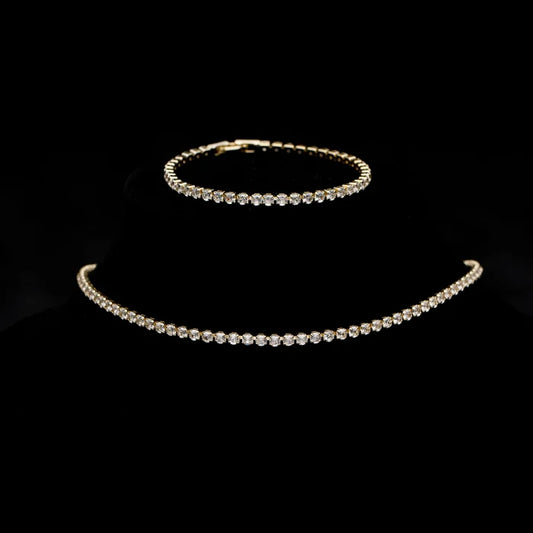 SET BIJUTERII GOLD TENNIS